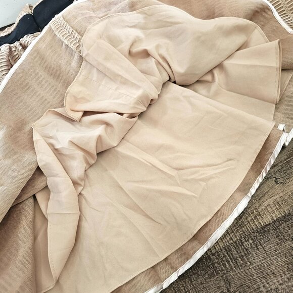 Cap Sleeve Short Fit & Flare Sleeve Mini Dress with Bow S-M, Gold Beige - Picture 8 of 11